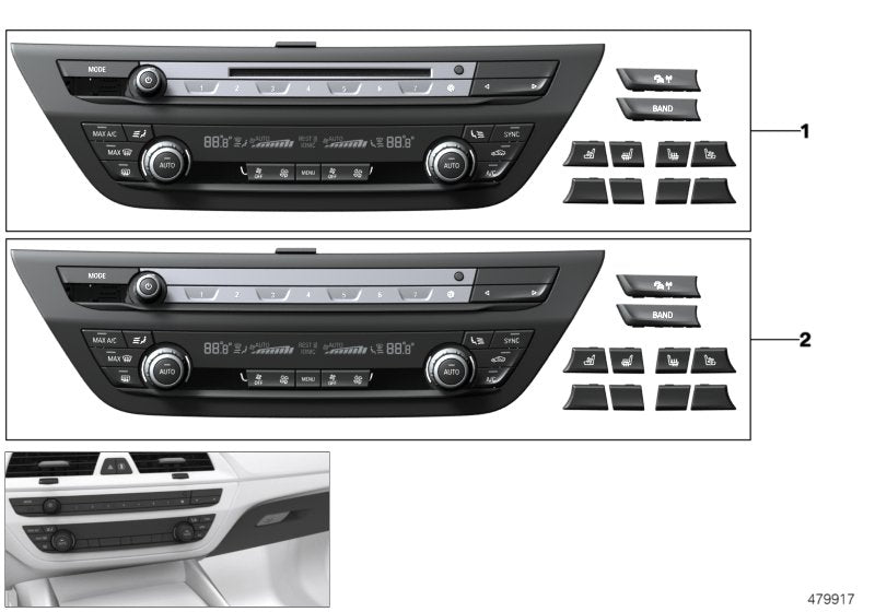 Genuine BMW 61316834464 G32 G30 G31 Rep. Kit For Radio/Climate Cont. Panel (Inc. 520d ed, 520i & 530eX)