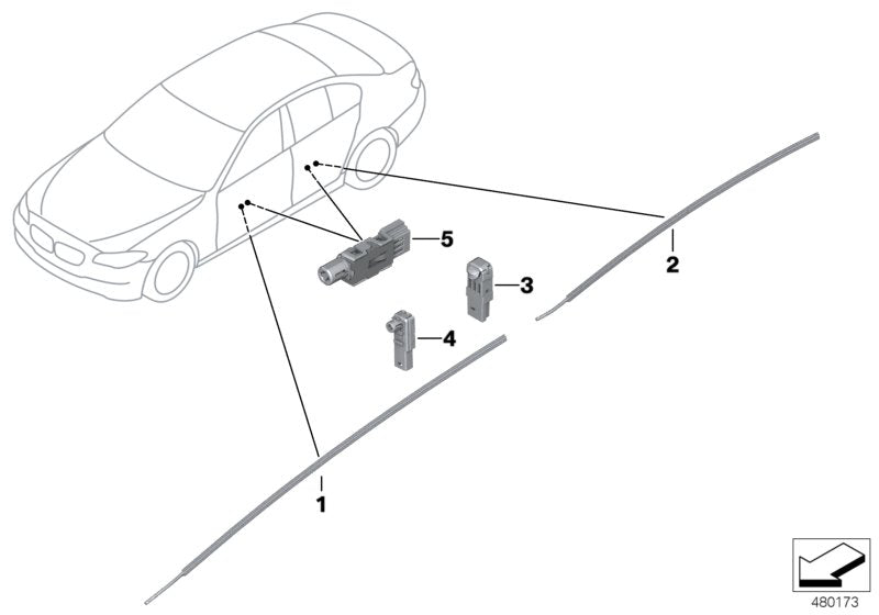 Genuine BMW 63319186639 Optical Conductor, Door Pocket, Left (Inc. 525d, 535dX & M5)