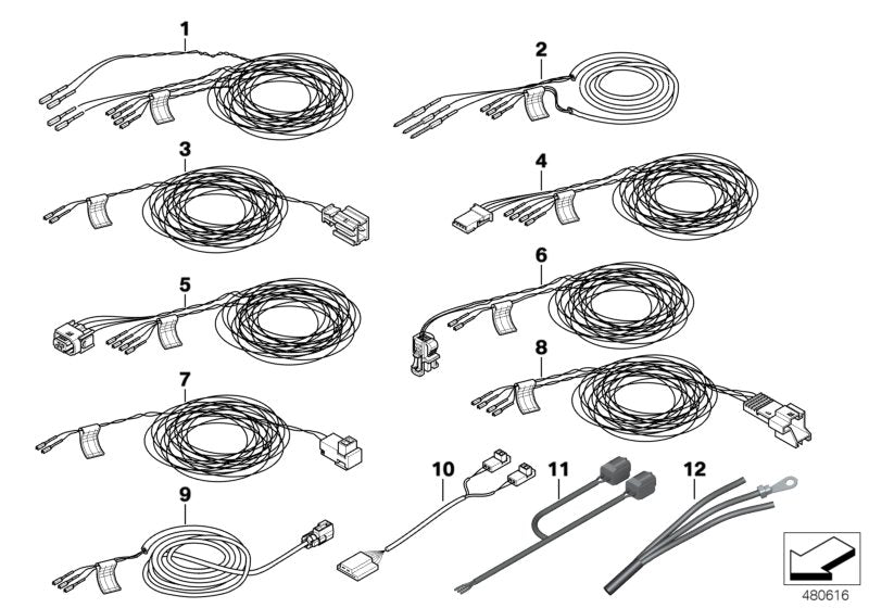 Genuine BMW 61129387545 Repair Cable For Rollover Sensor (Inc. 428i, 440iX & 420d)