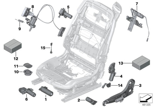 Genuine BMW 52107309655 Drive For Thigh Bolster Pad, Left (Inc. 650i, 650iX 4.4 & 640dX)
