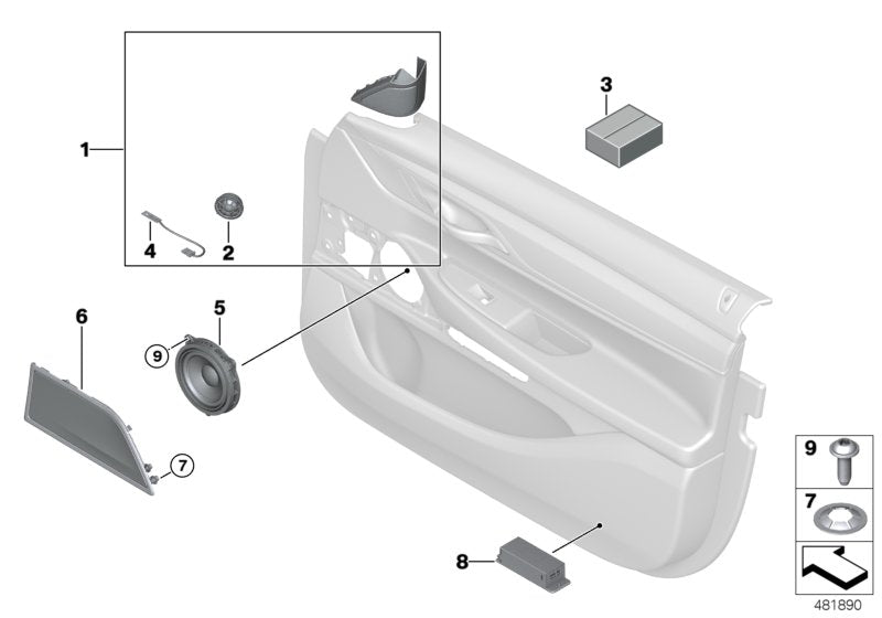Genuine BMW 65139279635 G16 G11 Mid-Range Speaker High End Sound Sys (Inc. 745LeX, 750LiX 4.4 & 740i)