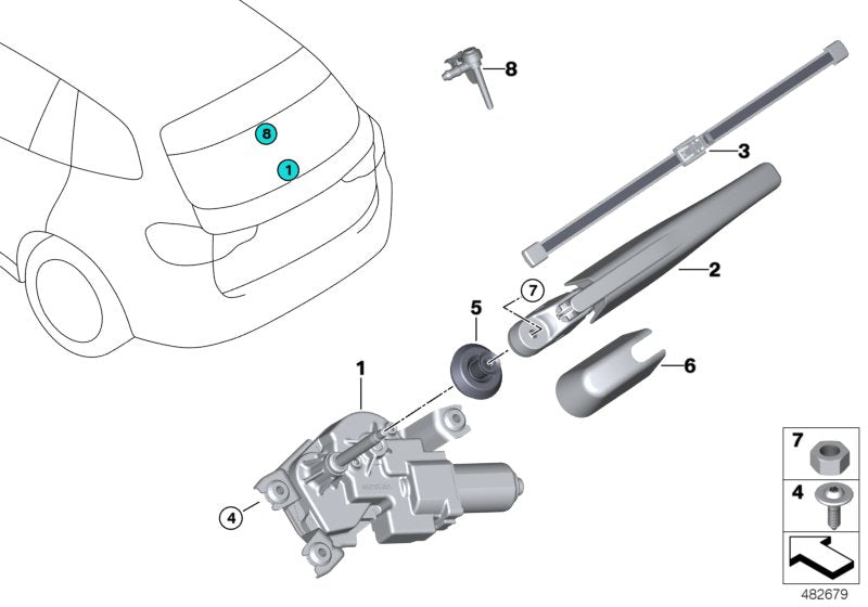 Genuine BMW 67637490019 G07 Grommet (Inc. X7)