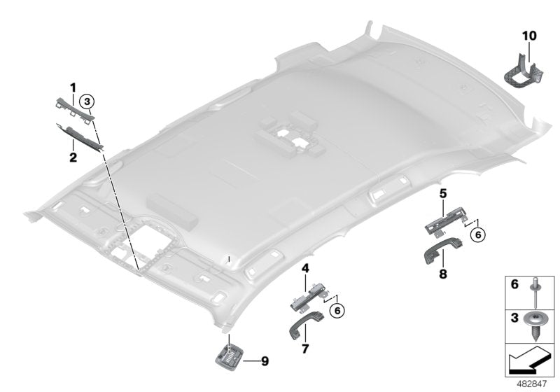 Genuine BMW 51448092650 Cover Panel Camera SCHWARZ (Inc. X3)