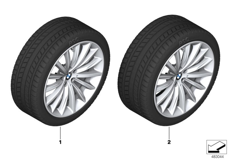 Genuine BMW 36110049283 G30 G31 Rdc Wheel & Tire Set, Winter Light Alloy 245/40R19 98V (Inc. 540iX, M550dX & 540dX)