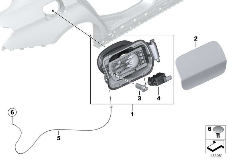 Genuine BMW 41007300931 Fill-In Flap, Primed (Inc. 320d, 328i & 330iX)