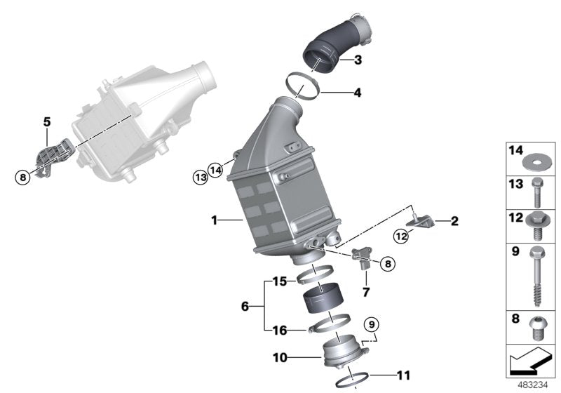 Genuine BMW 17137992155 Charge-Air Cooler ZYL 5-8 (Inc. Alpina B7)
