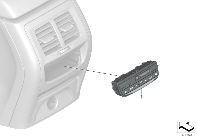 Genuine BMW 61316996006 G02 G01 Climate Control Panel, Rear (Inc. X3)
