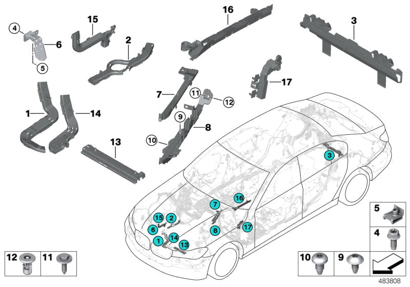 Genuine BMW 61139325426 G32 G30 G31 Cable Guide (Inc. 620dX, M550dX & 630d)