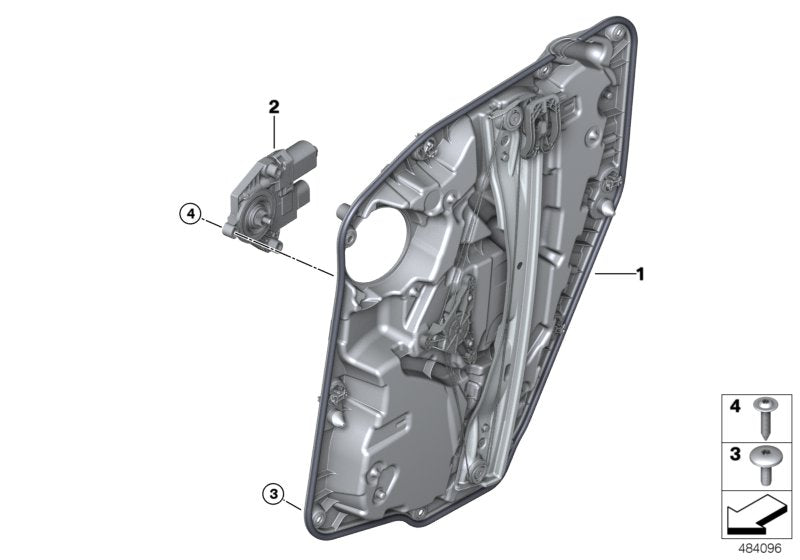 Genuine BMW 51359463717 G05 G07 Carrier, Door Rear Left (Inc. X7)