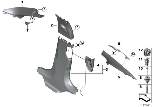 Genuine BMW 51437214858 G30 F90 G31 Ventil.Outlet For Fresh Air Grille Right (Inc. 520dX, M5 & 530i)