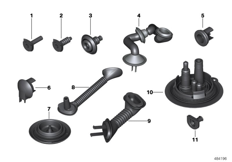 Genuine BMW 61131714077 E46 Grommet (Inc. 328Ci, 325xi & 325i)