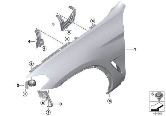 Genuine BMW 41007930977 G01 Side Panel, Front Left PHEV (Inc. X3 30eX)