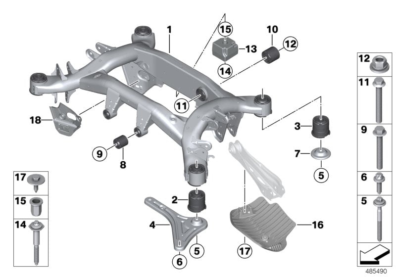 Genuine BMW 33306874410 G01 G02 Hydrobearing (Inc. X3 & X4 30iX)