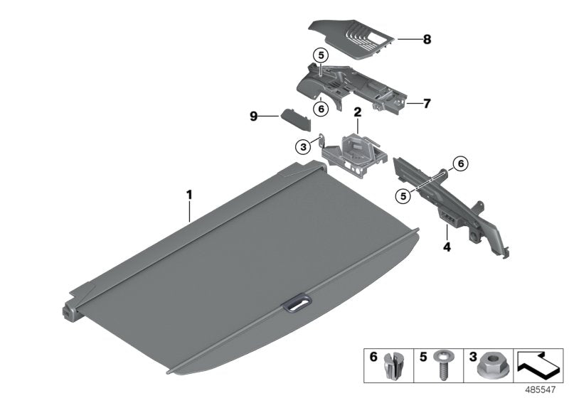 Genuine BMW 51477450976 Lid For Belt Pretensioner Right SCHWARZ (Inc. X3)