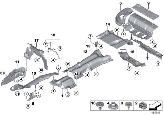 Genuine BMW 51488060077 F90 Fuel Tank Heat Insulation (Inc. M5)