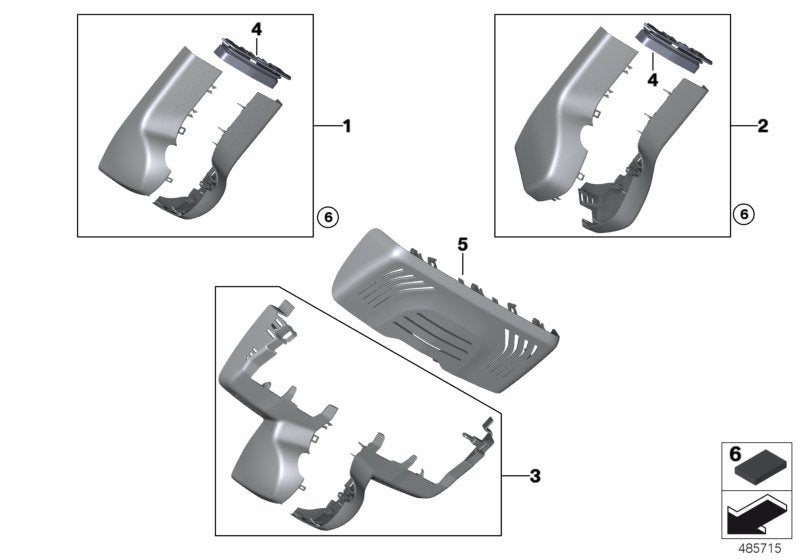 Genuine BMW 51166847275 G01 G02 Cover Cap Mirror ELFENBEIN (Inc. X3)