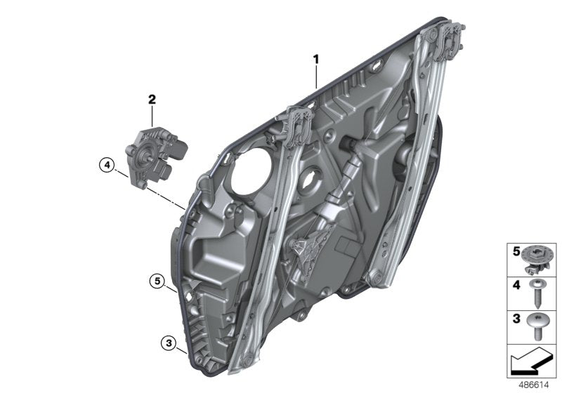 Genuine BMW 51337457249 G02 G01 Drive For Window Lifter, Front (Inc. X3 20dX & X4)