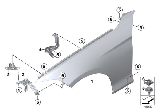 Genuine BMW 41009623267 Side Panel, Front Left PHEV (Inc. 330e)