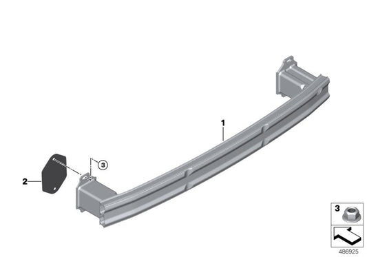Genuine BMW 51127426444 F39 Carrier, Bumper Rear (Inc. X2)