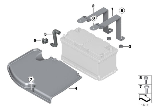 Genuine BMW 61218431087 Shim BATTERY MOUNT (Inc. M4 GT4)