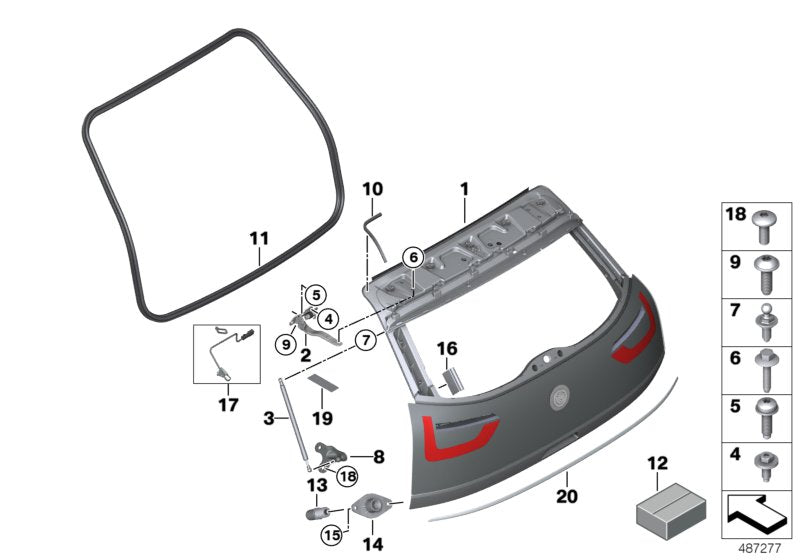 Genuine BMW 51007377186 Tailgate With Rear Window | ML Performance UK Car Parts