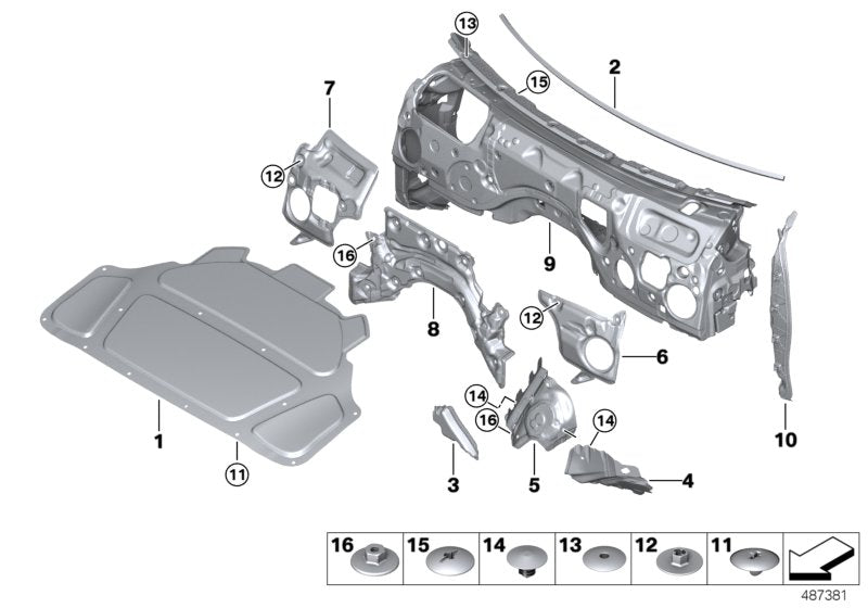 Genuine BMW 51487436901 G20 G21 Noise Insulation, Side Panel, Left (Inc. 330d, M340i & 320i 1.6)