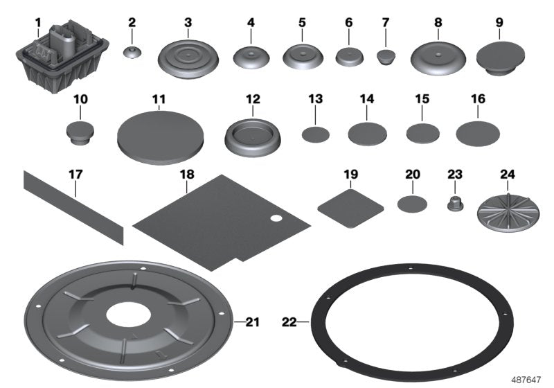Genuine BMW 51713402713 G31 Sealing Plug 20X25mm (Inc. 750Li, X5 30dX & Cooper SD ALL4)