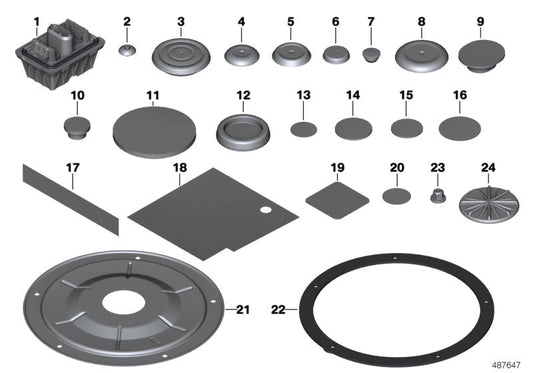 Genuine BMW 51713402713 G31 Sealing Plug 20X25mm (Inc. 750Li, X5 30dX & Cooper SD ALL4)