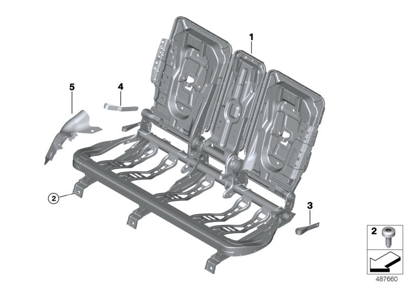 Genuine BMW 52207432602 F46 Unlocking Loop AUSSEN (Inc. X1 & 218i)