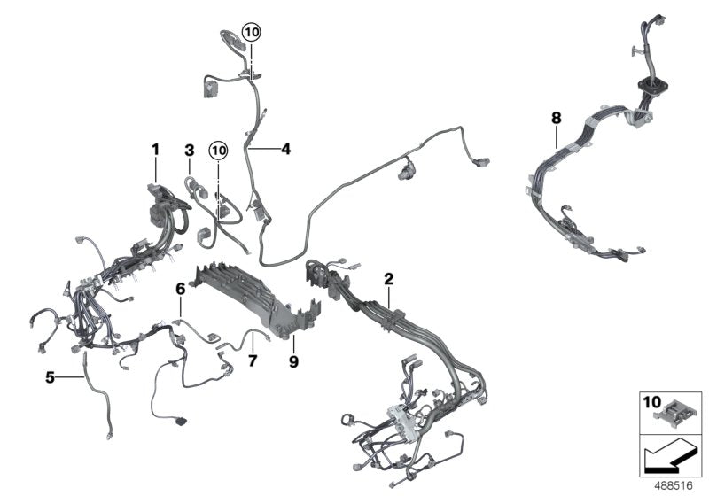 Genuine BMW 12517634620 F15 Wiring Harness, Engine, Power Module (Inc. X6)