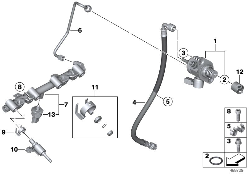 Genuine BMW 07119905499 F21 F20 Fillister Head With Washer M6X20-U1-ZNS3 (Inc. 116i, 120i & 114i)