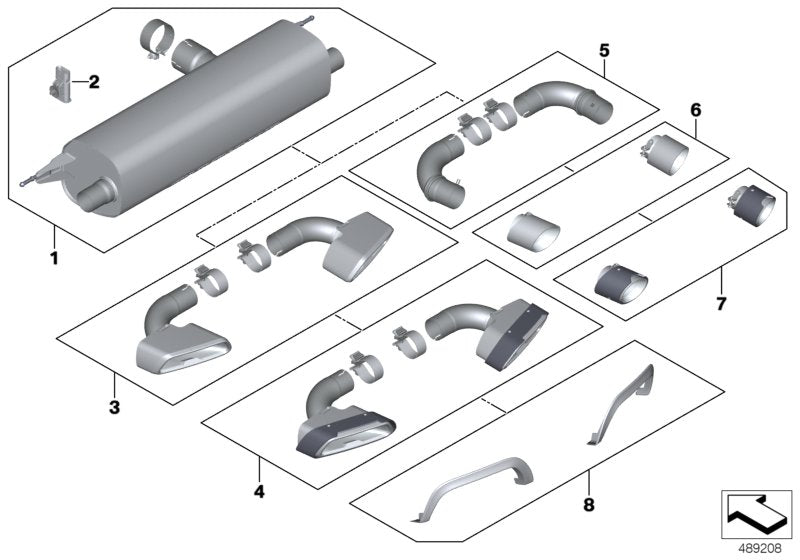 Genuine BMW 18302449940 G32 Set Of Exhaust Tailpipes M PERFORMANCE (Inc. 630i)
