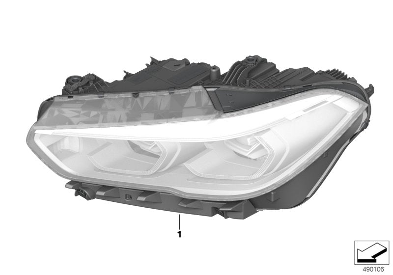 Genuine BMW 63117933333 G05 Headlight, Led, Ahl, Left (Inc. X5)