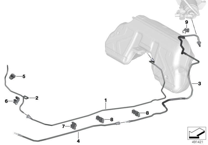Genuine BMW 16127467091 G29 Front Fuel Feed Line (Inc. Z4 M40i, Z4 30i & Z4 20i)