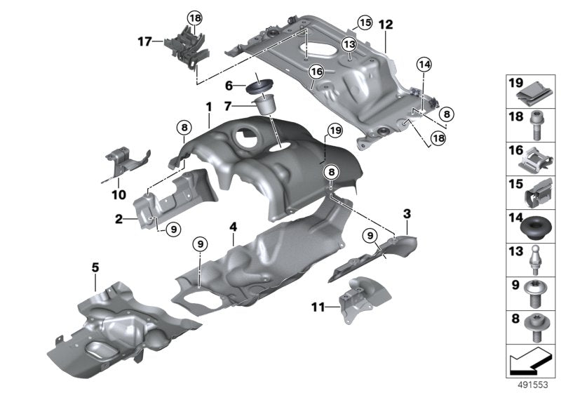 Genuine BMW 11658747929 F93 F92 F91 Heat Shield, Turbocharger, Upper RDE2 (Inc. M8)