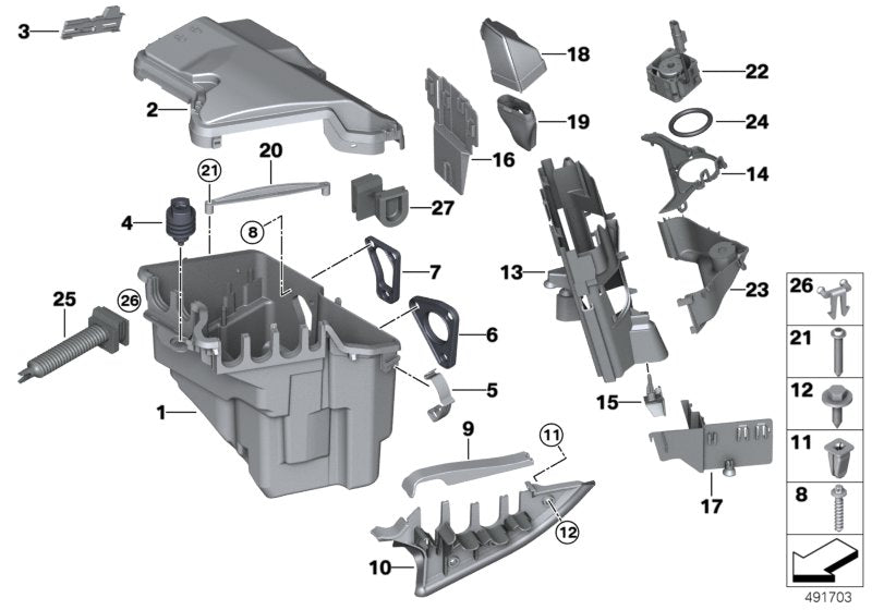 Genuine BMW 12907555140 E71 E72 E70 Instrument Carrier (Inc. X6 50iX, Hybrid X6 & X5 M)