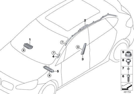 Genuine BMW 72127312465 F46 Side Airbag, Front Left Seat (Inc. 220dX, 218d & 216d)