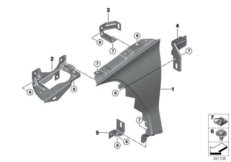 Genuine BMW 41008812552 G29 Bracket, Side Panel, Entrance, Right (Inc. Z4 M40i, Z4 30i & Z4 20i)