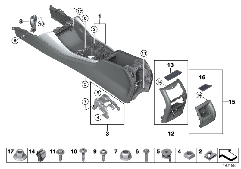 Genuine BMW 51169390184 G02 G01 Adjustment Element (Inc. X3 20dX, Z4 30i & X4 20iX)