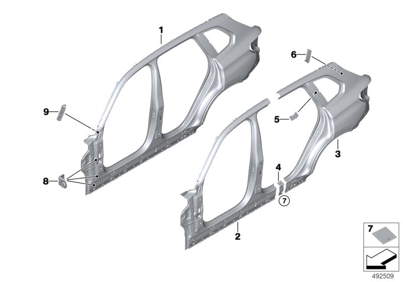 Genuine BMW 41009481391 G07 G05 G06 Bracket, Side Panel, Top (Inc. X6)