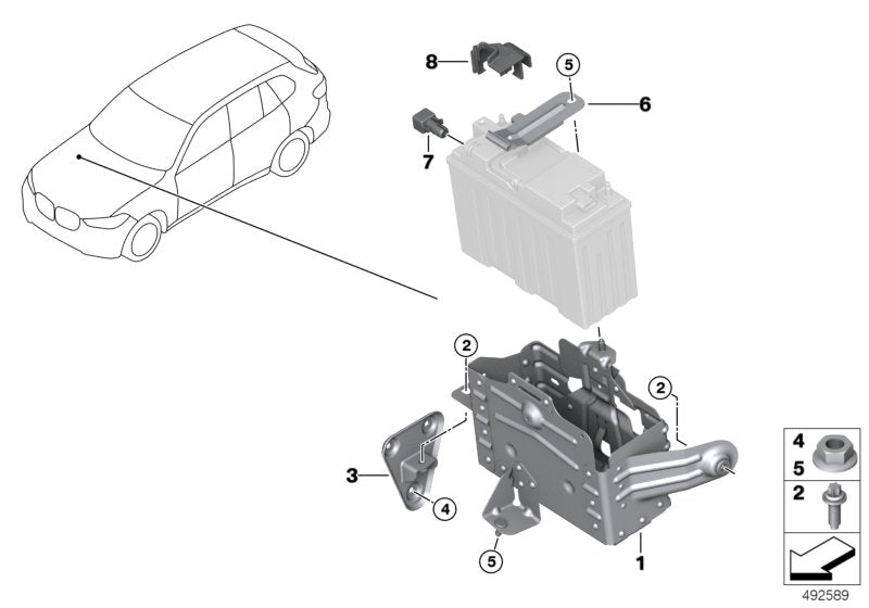 Genuine BMW 61219395486 G07 G05 G06 Battery Tray Plus Dual Storage System (Inc. X5 & X6 30iX)