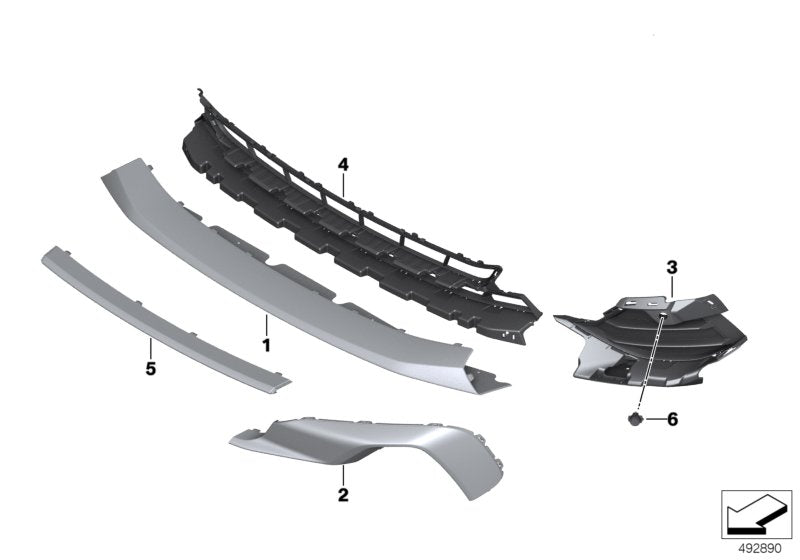 Genuine BMW 51117474416 G29 Trim Bumper Front Lower (Inc. Z4 20i & Z4 30i)