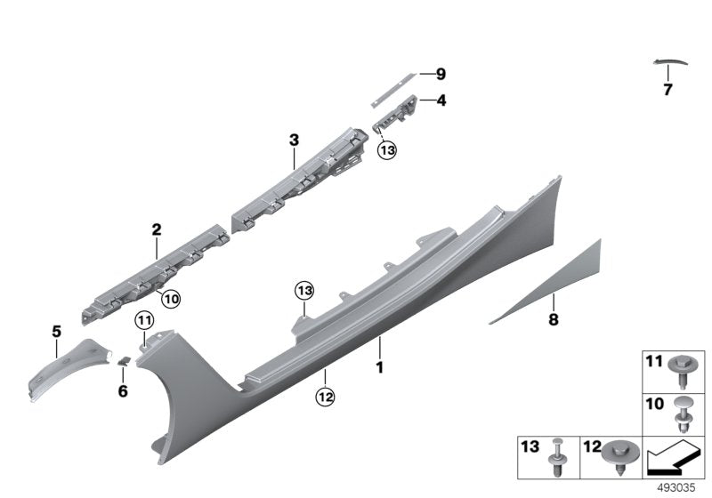 Genuine BMW 51777947058 G29 Protect.Film Side Sill Trim Panel Right (Inc. Z4 M40i, Z4 30i & Z4 20i)