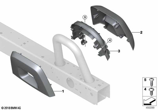 Genuine BMW 51467459684 Trim Roll Bar, Front Right | ML Performance UK Car Parts