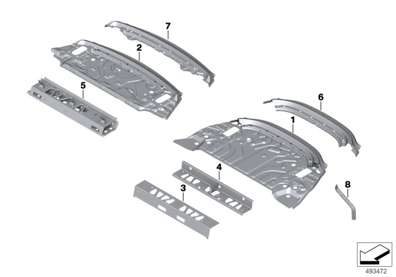 Genuine BMW 41007496152 F92 G15 Brace, Bulkhead, Right (Inc. 840dX, 840i & 840iX)