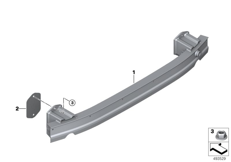 Genuine BMW 51127472181 G16 Carrier, Bumper Rear (Inc. 840i & 840iX)