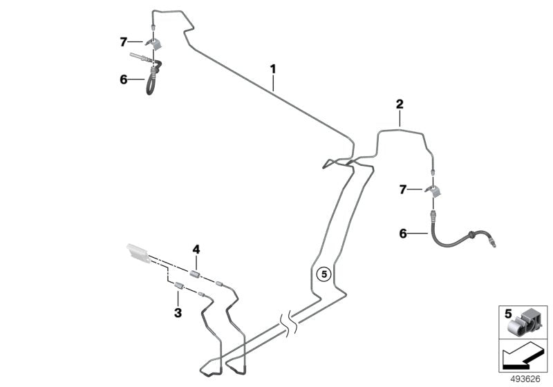Genuine BMW 34326871327 G07 Pipe Connection (Inc. X7)