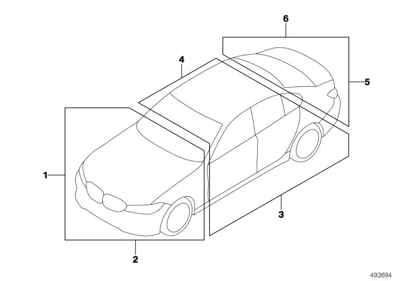 Genuine BMW 71246788026 G15 RR31 Label "Tire Pressure" (Inc. 745eX, 330i & Cooper S)
