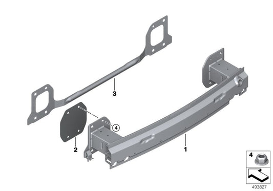 Genuine BMW 51127425444 G05 G07 Carrier, Bumper Rear (Inc. X7 M50iX & X5)