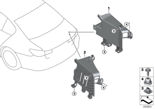 Genuine BMW 61429348203 G31 G32 Holder Power Control Unit Pcu (Inc. 620d, 620dX & 540dX)